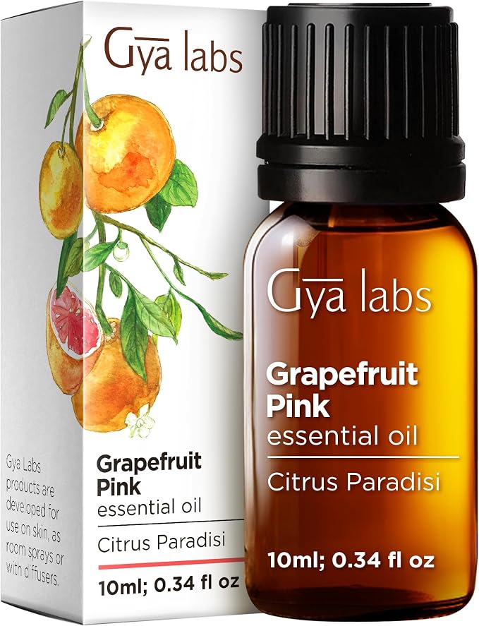 Grapefruit Essential Oil for Diffuser & Lavender Essential Oil for Diffuser Set - Aromatherapy Grade Essential Oils Set - 2x0.34 fl oz - Gya Labs