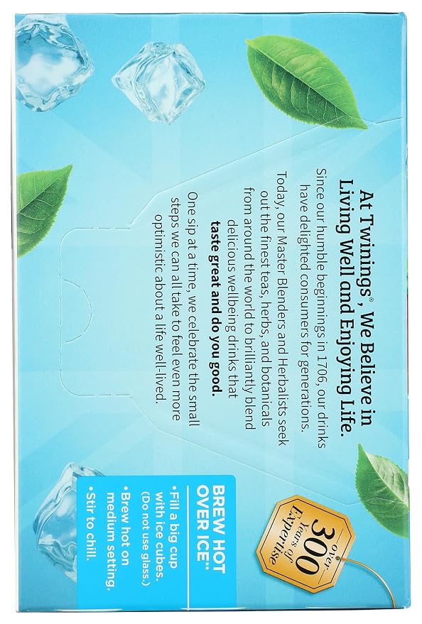 Twinings Brew Over Ice Unsweetened Peach Flavoured Black Iced Tea K-Cup Pods for Keurig, Caffeinated, 12 Count