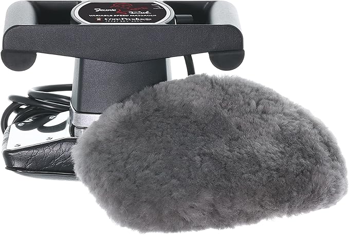 Core Products Jeanie Rub Variable Speed Massager, Deep Tissue Back & Shoulder Massager for Pain Relief, Body Massager, Great Gift for Back, Neck, Lower Back & Cellulite Massage- Sheepskin Cover Combo