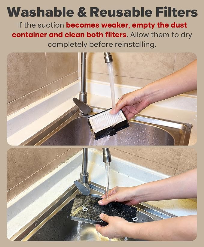 Touchless Vacuum Automatic Dustpan, Bagless, 20Kpa Suction & Auto Sensors