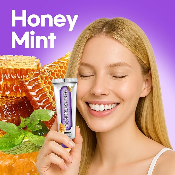 DENTI BUONGIORNO Gum Care Toothpaste (Honey Mint) – Gingivitis & Periodontal Care for Bleeding Gums, Active Repair & Sensitivity Relief, Propolis & CICA, Paraben & SLS Free (3.52fl oz / 100g)