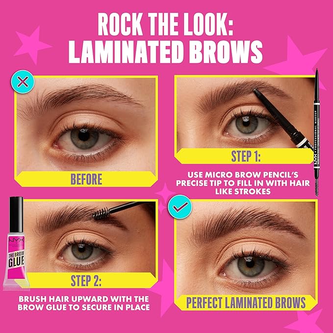 NYX PROFESSIONAL MAKEUP Micro Brow Pencil, Precise Tip, Waterproof, Vegan Eyebrow Pencil - Blonde