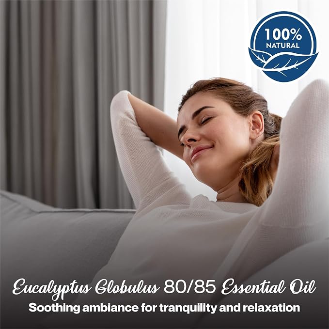 Eucalyptus Globulus 80/85 Essential Oil - 100% Natural Essential Oil - Premium Quality Home Essential Diffuser Oil for Aromatherapy and Skin Care - from China 1 Gal (Net Wt. 3.5 kg / 7.7 lb)