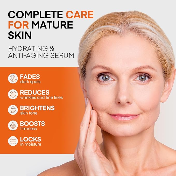 HealthyDerm Anti-Aging Skincare Bundle – Instant Tightening Eye Serum + Super Vitamin C Serum – Firms, Smooths & Brightens – Reduces Wrinkles & Eye Bags – Made in USA
