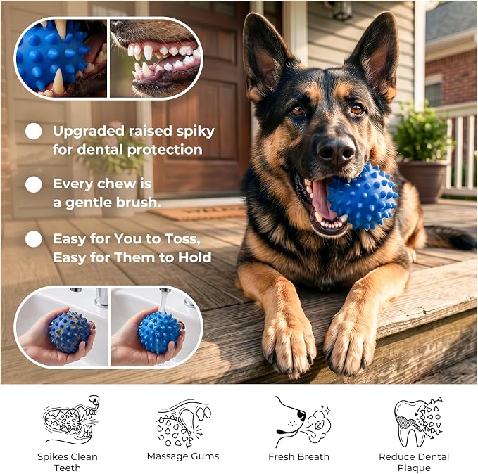 Bacon Flavored Indestructible Squeaky Ball for Aggressive Chewers