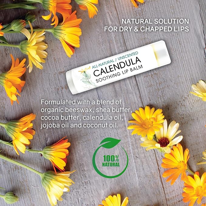 Pimento Massage Oil 4oz, Calendula Soothing Lip Balm, Rise Coconut Soy Candle with Essential Oils, Self-Care Gift 3-Piece Bundle