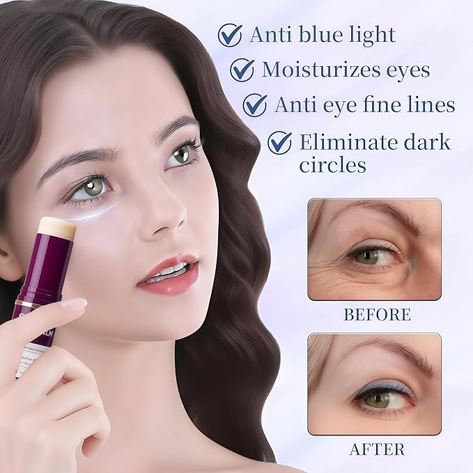 HWMS Cemenrete Calcium Multi Balm, Calcium Volume Multi Bal m, Wrinkle Core Stick, Korean Collagen Moisturing Stick, Anti-aging, Hydrating, Almond & Vitamin E for Eye Cream NeckLip Balm（2pcs）