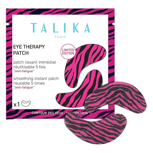 Talika Eye Therapy Patch - Instant Wrinkle Smoothing - Reduces Puffiness - Mask For Puffy Eyes - Reusable 5 times - Limited Edition Leopard Print (Zebra)