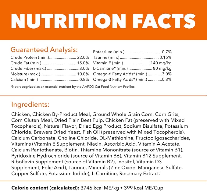 IAMS Proactive Health Healthy Adult Dry Cat Food, Chicken, 22 lb | Veterinarian-recommended, Real chicken #1 ingredient, chicken & egg protein, wholesome grains for energy, supports muscles