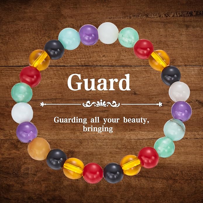 Healing Crystal Bracelet for Women Men Inspirational Bracelet Natural Stone Stretch Bracelet Spiritual Crystal Beads Bracelet Anxiety Relief Jewelry Gifts