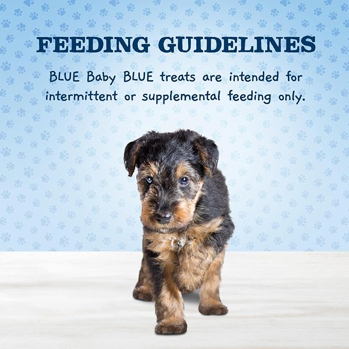 Blue Buffalo Baby Blue Soft Biscuits with DHA, Natural Dog Treats for Puppies, Great for Training, with Chicken & Carrots, 8-oz Bag (Pack of 2)