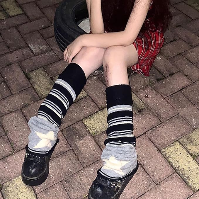 Sexybody Women's Leg Warmers Fashion Knit Warmers Long Socks Cute Y2K Kawaii Japanese Lolita Harajuku Accessories for Girls