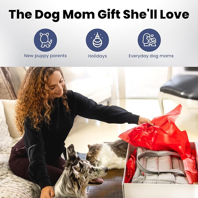 Rubyloo Puffer Dog Travel Bag for Dog Moms, Diaper Bag with Travel Bowls