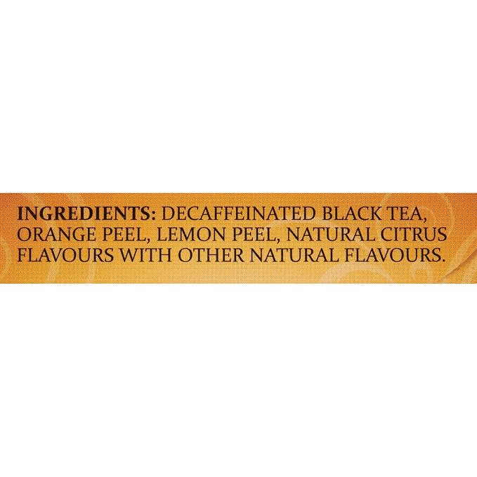 Twinings Decaffeinated Lady Grey Black Tea Individually Wrapped Bags, 20 Count (Pack of 1), Orange Peel & Lemon Peel, Enjoy Hot or Iced, 20 Teabags
