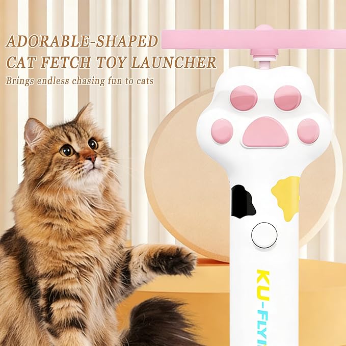 Cat Toy Disc,Interactive Cat Fetch Toy Flying Discs for Pet with 20 Discs | Cat Toys for Indoor Cats,Flying Cat Enrichment Toys for Adult Kittens Dog Playing,Hunting Tracking Chasing Toys for Outdoor