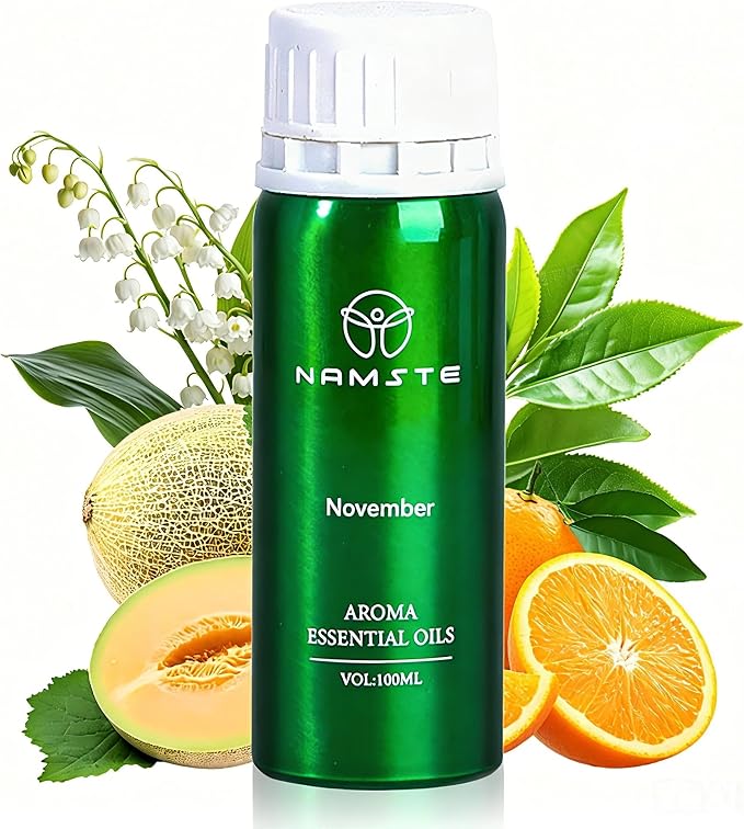 November Diffuser Essential Oil 100ml, Melon & Lily & Cucumber Blend | 5-Star Hotel Inspired Scent Long Lasting Air Freshener for Home Spa