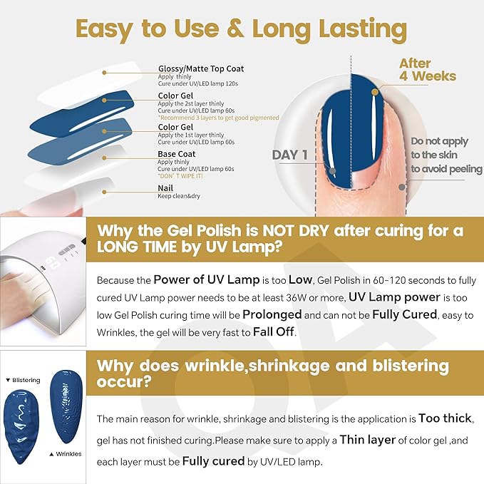 YTD Likomey Haze Blue Gel Nail Polish,15ml Salon Home DIY Manicure and Pedicure Fall Winter UV Color Varnish,CS460