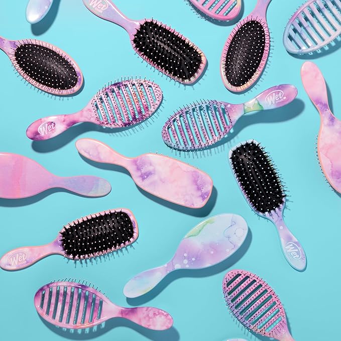 Wet Brush Shine Enhancer Paddle Hair Detangler Brush with Soft & Natural Boar Bristles | Infused with Argan Oil for Smooth, Shiny Hairs | Gentle on Wet or Dry and All Hair Types