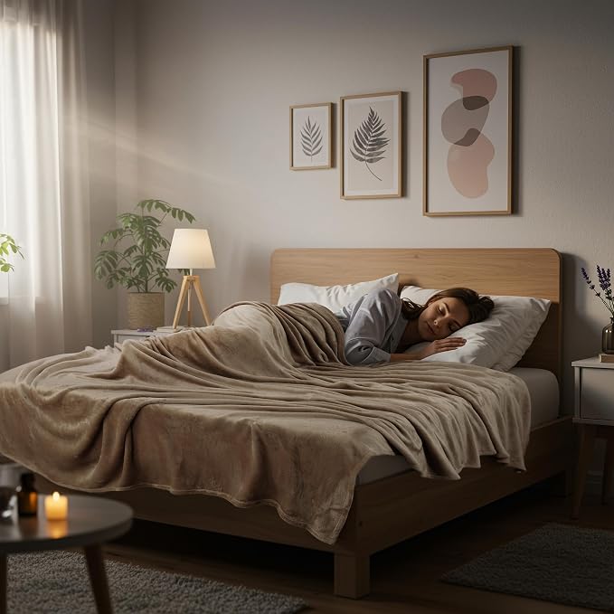Utopia Bedding Ultra Soft Fleece Bed Blanket King Size Camel (90x102 Inch) | Microfiber Plush Warm Lightweight Breathable Cozy Blanket Anti-Static, All Season Use, Gift for Women and Men