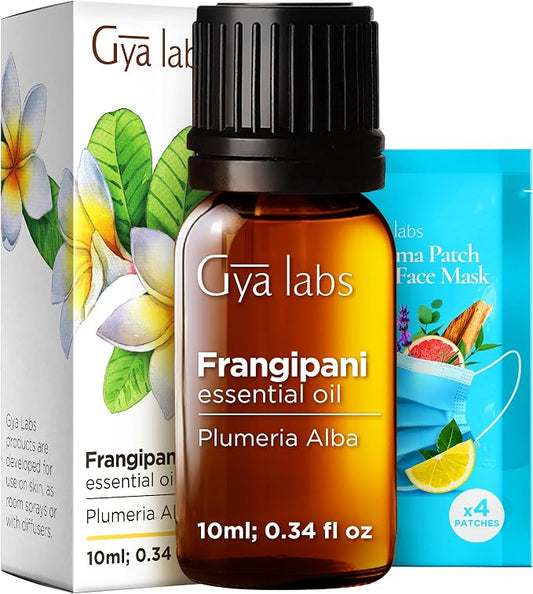 100% Pure Frangipani Essential Oil - 0.34 Fl Oz - Frangipani Oil for Hair, Skin, Diffuser, Aromatherapy & DIY Candle Making Scent