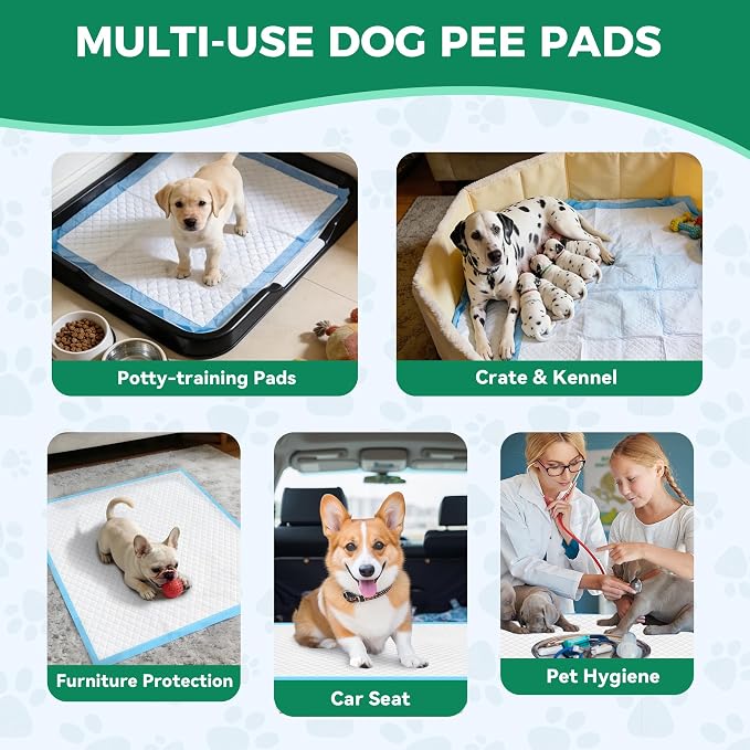 Dog Pee Pads Extra Large 28"x 30" 100 Count, Puppy Pads XL 100 Pack Leak-Proof XLarge Pee Pads for Dogs, Super Absorbent & Quick-Dry Disposable Pet Potty Training Pads for Dogs, Puppies, Doggy