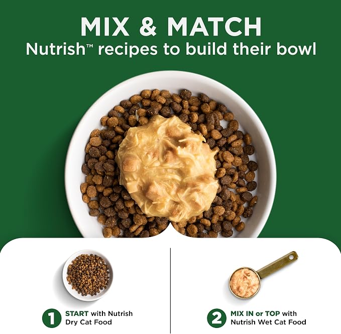 Nutrish Indoor Complete Dry Cat Food, 6 lb. Bag (Rachael Ray) | Chicken, Lentils & Salmon Recipe, Crafted for Adult Indoor Cats, Veterinarian Reviewed Formula