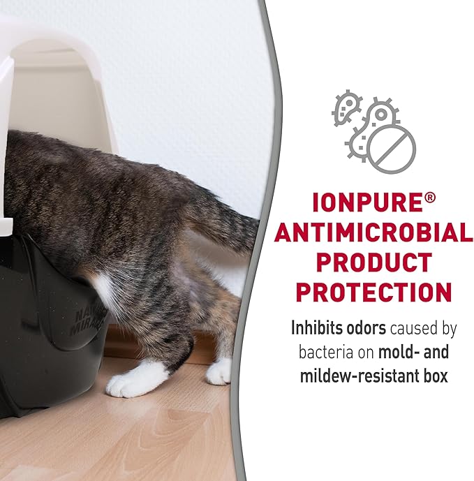 Nature's Miracle Advanced Hooded Corner Cat Litter Box with Charcoal Filter