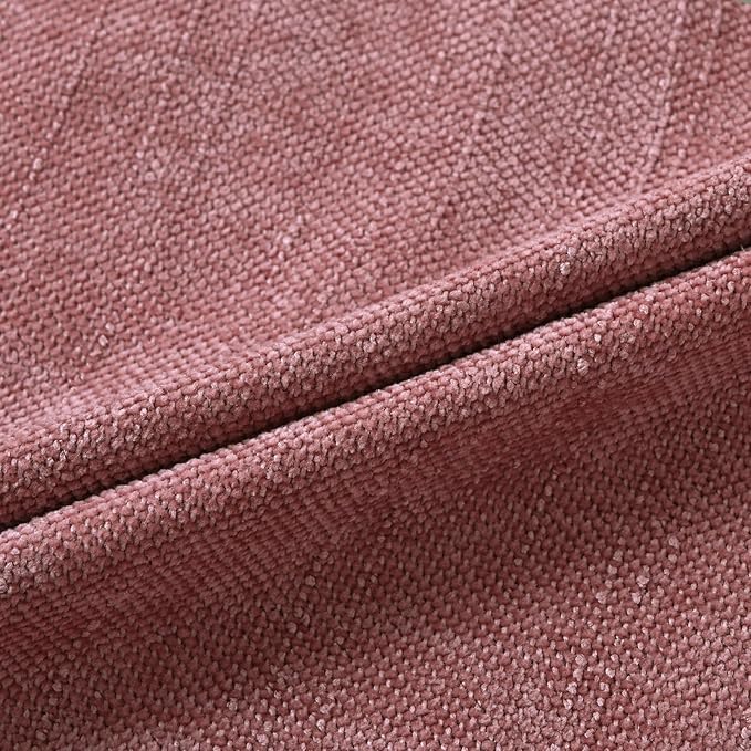 Set of 4 Soft Textured Decorative Throw Pillow Covers 18x18 Inch Cozy Farmhouse Cushion Cover Square Accent Pillow Cases for Bed Couch Sofa Living Room, Plum Pink