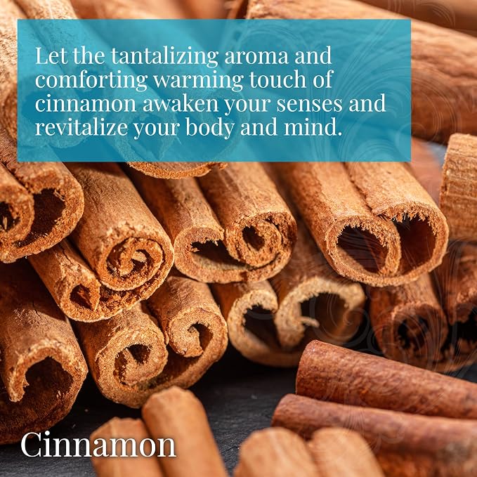 Skinsations - Cinnamon Massage Oil for Massage Therapy - 8oz | Naturally Warming Body Oil for Comfort & Aromatherapy | Sweet Almond, Coconut, Jojoba & Grapeseed Oils
