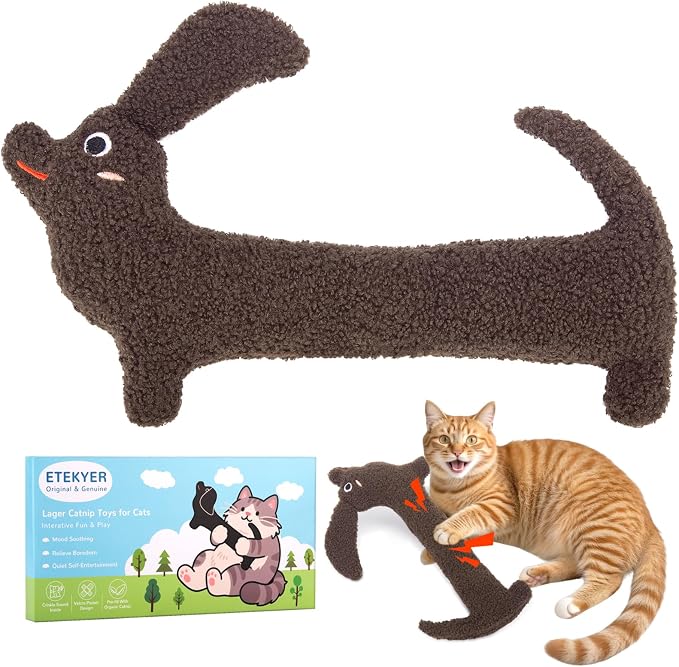 ETEKYER Refillable Catnip Cat Kicker Toy, Large, 13.77 Inches