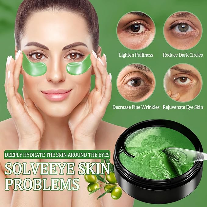 Avocado Eye Mask, Eye Masks for Dark Circles and Puffiness, Moisturizing Nourishing Eye Treatment Mask, Improving Eye Skin Dryness, 30 Pcs