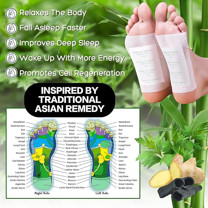2 Bags 100 Pack Foot Pads KIT Ginger Oil & Bamboo Charcoal Premium Foot Care Patches Original Deep Cleansing Foot Pads, Natural Moisturize for Better Sleepf Christmas Gifts for Women