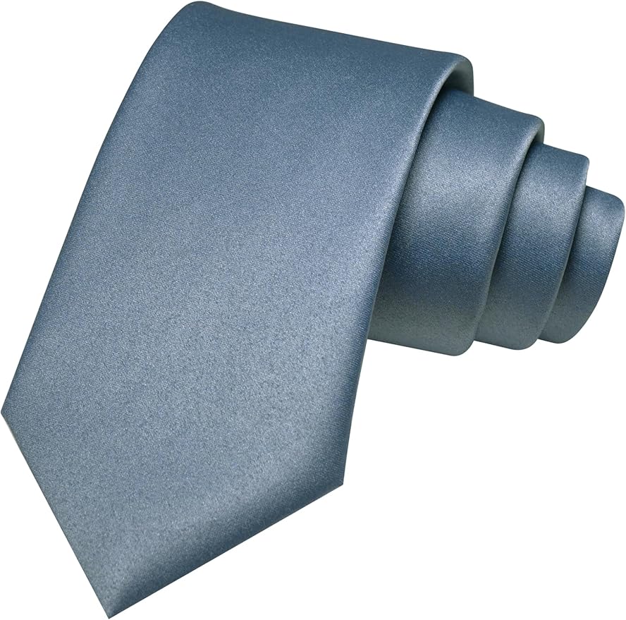 JEMYGINS Solid Color Tie Mens Necktie for Business and Wedding