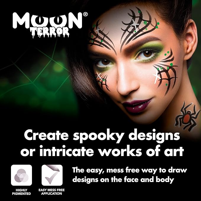 Halloween Face Paint Stick Body Crayon by Moon Terror, SFX Make up - Poison Purple - Special Effects Make up - 0.12oz