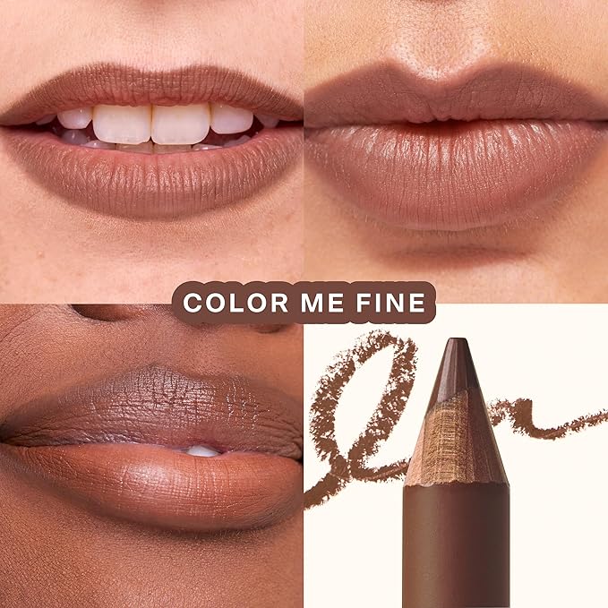 Tower 28 OneLiner - Multi-Use Creamy Lip Liner, Eyeliner & Face Makeup Pencil for Sensitive Skin - Hydrating, Vegan Formula with Shea Butter - Matte, Long-Lasting Finish - Taupey Brown (1 Count)