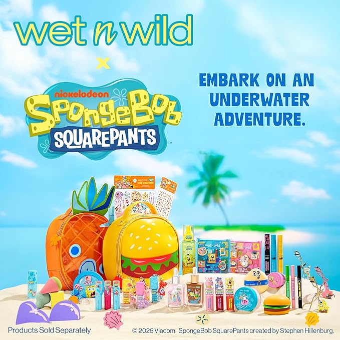 wet n wild Spongebob Cooling Glitter Stick, Shimmering Opal Glow for Face & Body, Puffiness-Reducing Stick – Chill Factor