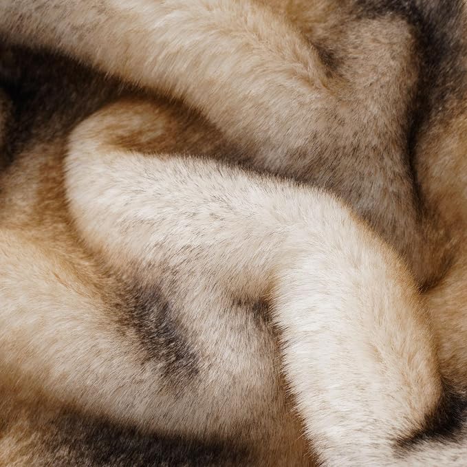 BATTILO Luxury Faux Fur Throw Blanket for Couch, 60"x80", Thick, Smoothly | Large Soft Warm Cozy Plush Furry Fuzzy Mink Fluffy Faux Fur Blanket for Bed, Sofa,Chair, Living Room, Home Decor