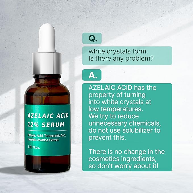 Azelaic Topical Acid 12% Serum for Face – Dark Spot Remover with Tranexamic Acid, Salicylic Acid, Niacinamide & Centella Asiatica – Acne, Hyperpigmentation & Rosacea Treatment 1 Oz Korean Skincare