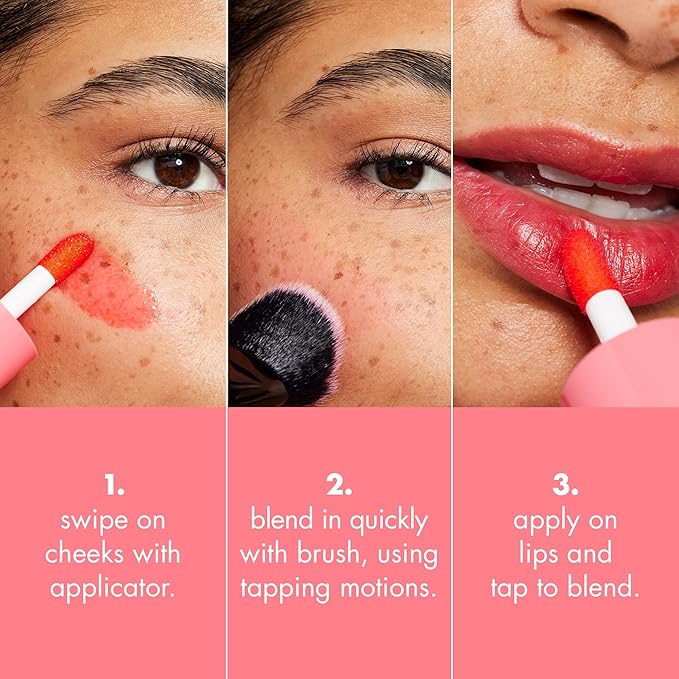 e.l.f. Sheer For It Blush Tint, Multi-Use, Long-Lasting Lip & Cheek Makeup, Creates A Natural Flush Finish, Vegan & Cruelty-Free, Orange Crush