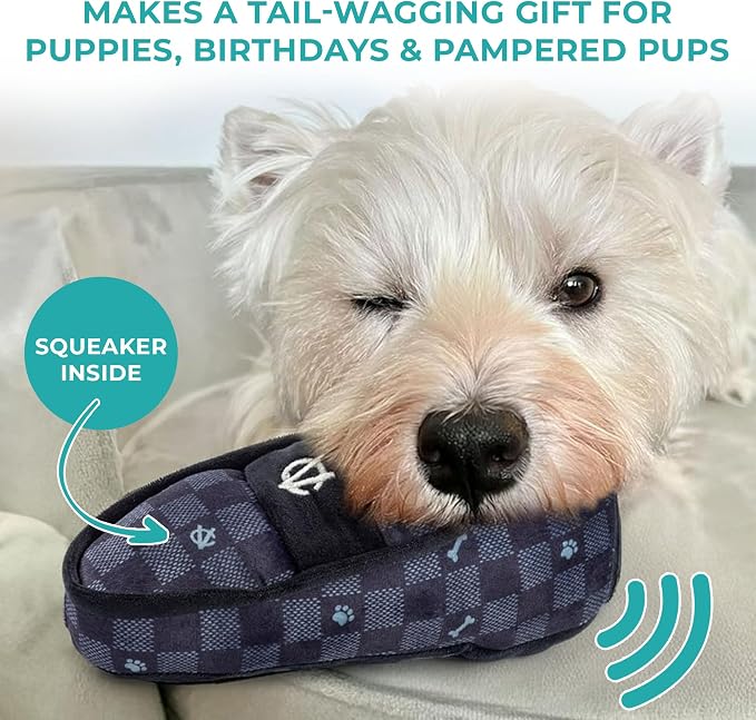 Haute Diggity Dog Chewy Vuiton Loafer Plush Dog Toy, Designer Parody Toy