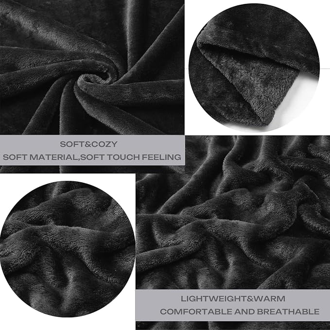 Dark Grey Fleece Plush Throw Blanket 60"x80"for Couch Fuzzy Cozy Flannel | Super Soft Lightweight Microfiber Blanket for Sofa Bed bedroom Home Decor All Season,Birthday Gifts for Women Mom Adult