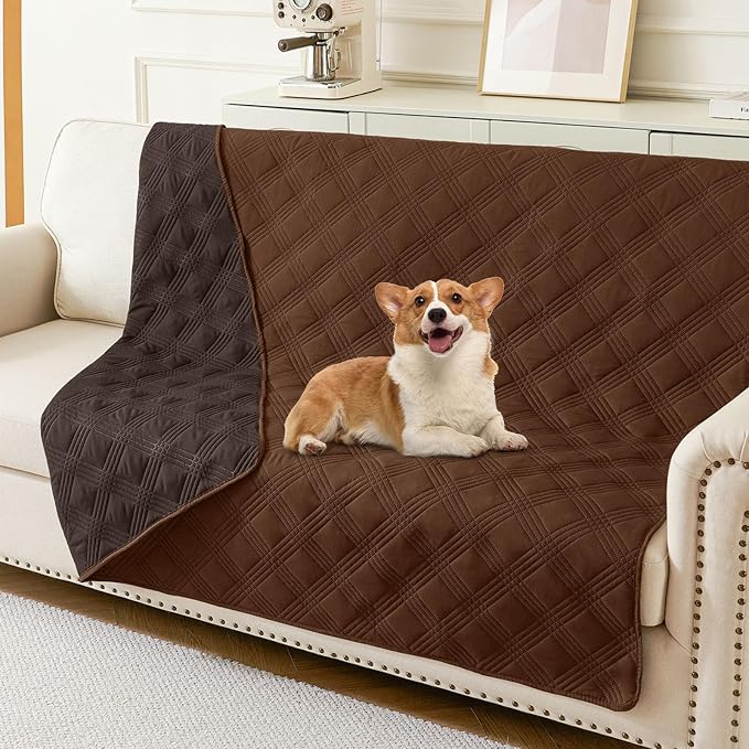 Waterproof Reversible Dog Blanket, Soft Couch Cover for Dogs Washable | Dual-Sided Waterproof Pet Bed Blanket, Resist Stains Spills & Pet Hair, Practical Furniture Protector For Pets, Size 52"x82"