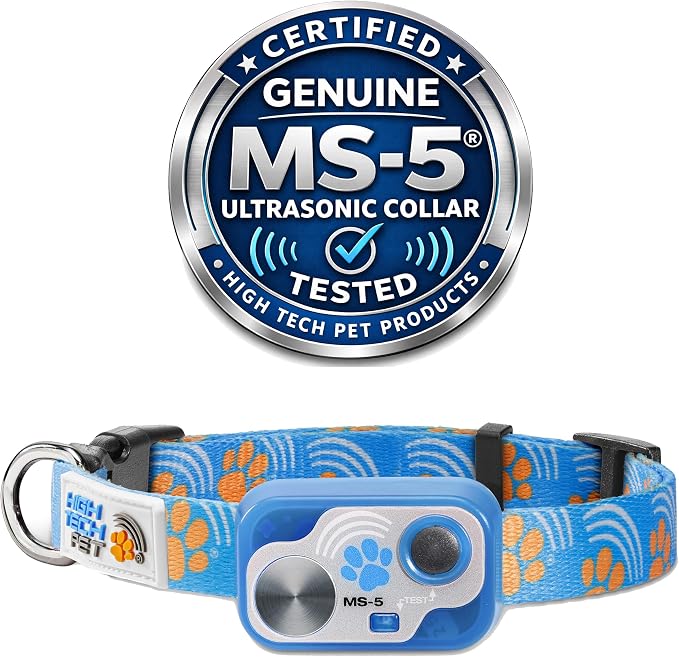 Genuine MS-5® Designer Series Automatic Pet Door Collar Tested & Certified by High Tech Pet for Dogs and Cats - Complies with Power Pet Door Performance Warranty, Waterproof (PAW, Dog)