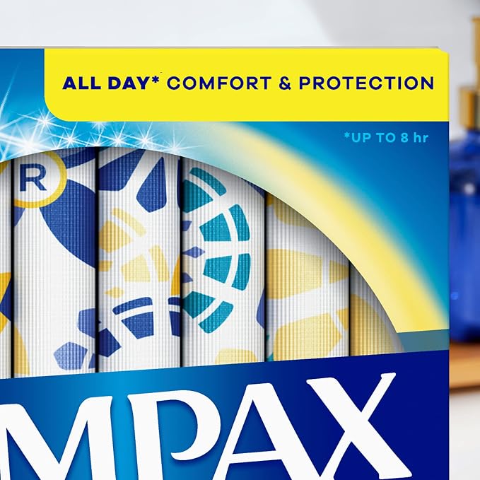 Tampax Pearl Tampons Trio Pack, Super/Super Plus/Ultra Absorbency with BPA-Free Plastic Applicator and LeakGuard Braid, Unscented, Blue, 34 Count (Pack of 2)