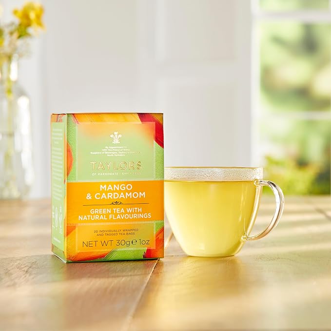 Taylors of Harrogate Green Tea Fruit Infusion Variety Pack – Strawberry Vanilla, Peach Hibiscus & Mango Cardamom – 60 Tea Bags (Pack of 3)