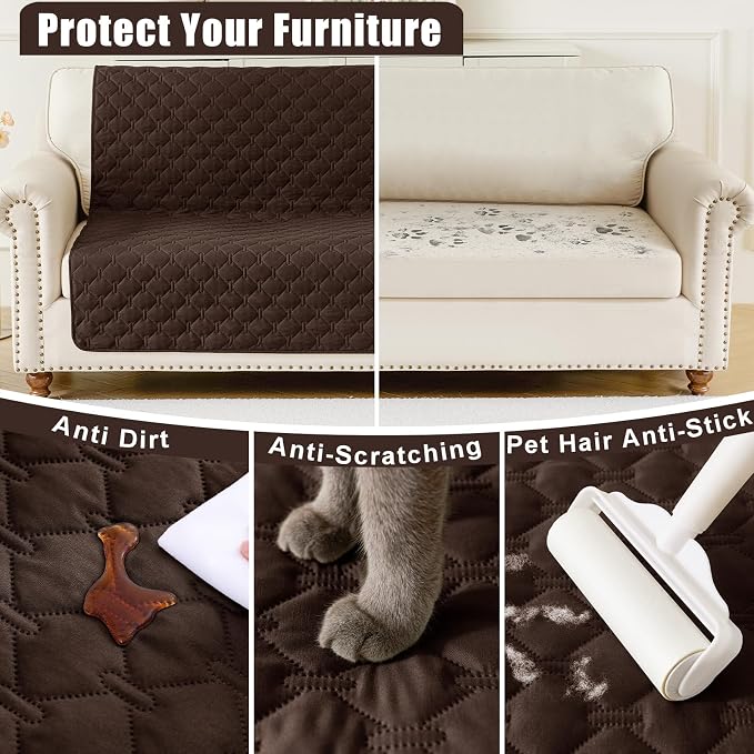 Smiry Waterproof Dog Bed Cover Blanket, Reversible Pet Blanket | Soft Reversible, Washable Leakproof Cats Dogs Couch Cover for Sofa, Couch, Furniture (40x50 Inch)