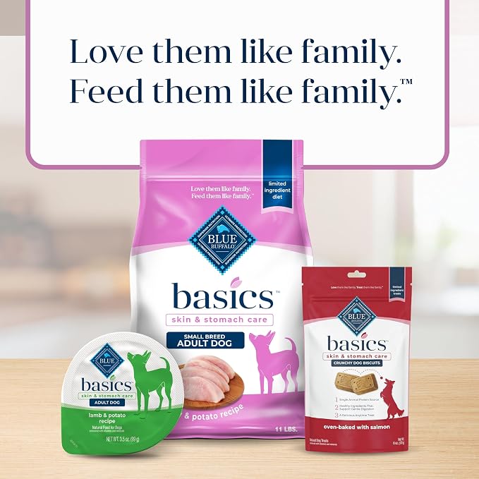 Blue Buffalo Basics Turkey Small Breed Adult Dry Dog Food, 11 lb | Skin & Stomach Care, Real Turkey #1 Ingredient, Limited Ingredient Diet, Antioxidant-Rich LifeSource Bits, High Energy Needs