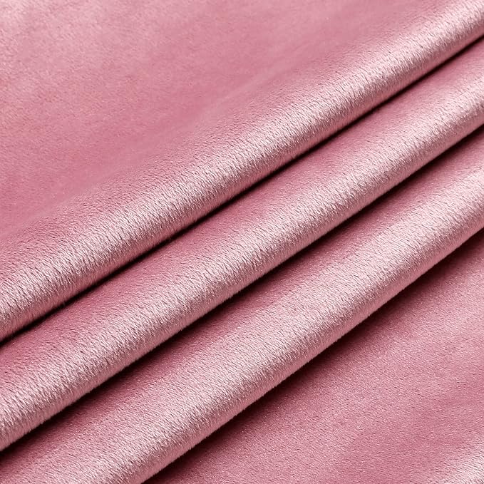NiNi ALL Pink Velvet Throw Pillow Covers 24x24 Pack of 2 Decorative Couch | Soft Solid Boho Cushion Squar Pillow Cases for Chair Sofa Bedroom Farmhouse Living room Modern Luxury Home Decor Christmas