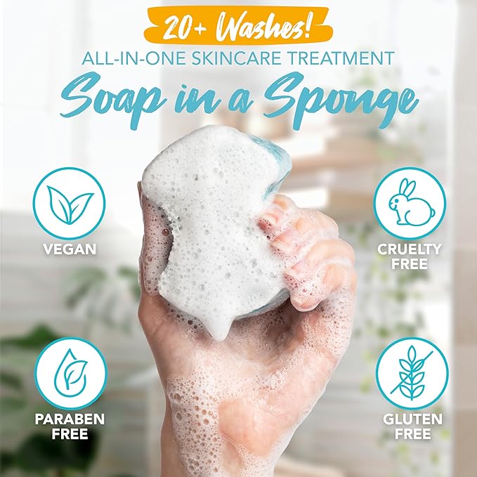 Spongables Pedi Scrub Foot Exfoliating 20+ Wash Sponge, Clean & Fresh, 1 Count