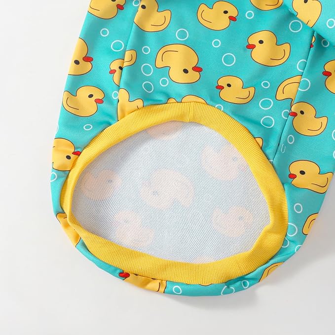 Dog Hoodie Pullover Sweatshirts Soft and Stretch Pets Clothes Yellow Duck Hooded for Medium Large Dogs（Yellow Duck XL）